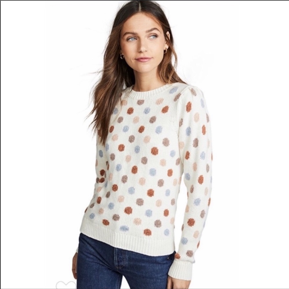 La Vie Rebecca Taylor Size XS Jacquard Dot Sweater